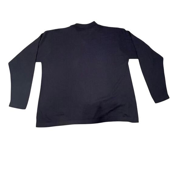 Brandini Mens Black Long Sleeve 2-Button Polo Lightweight Sweater Size XL - Picture 3 of 7